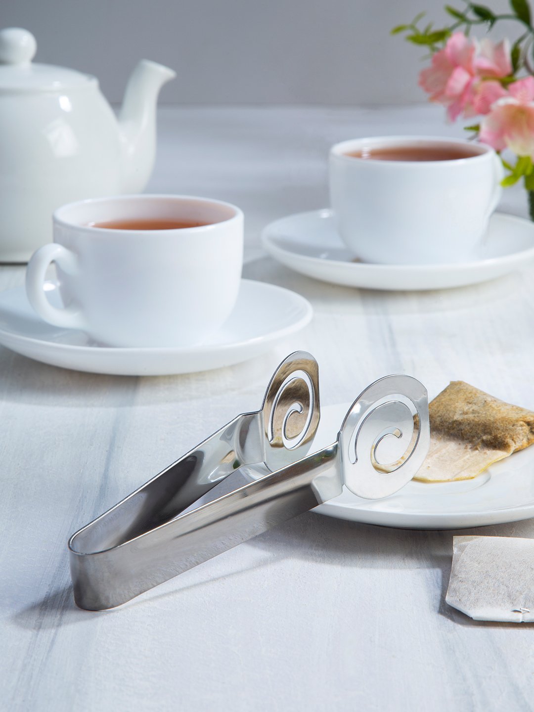 NATURALLYOURS TeaServe Stainless Steel Tea Tong 1Pcs, L13.5 × H2 cm