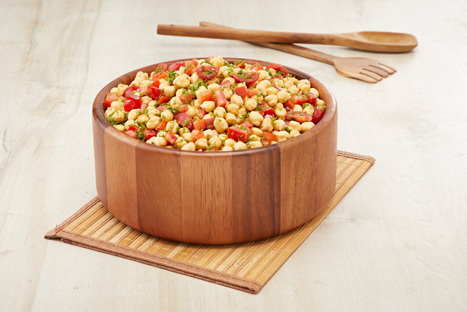 CORAL ISLAND- NATURALLYOURS Wooden Salad Bowl 1Pcs, Dia25×H11 cm
