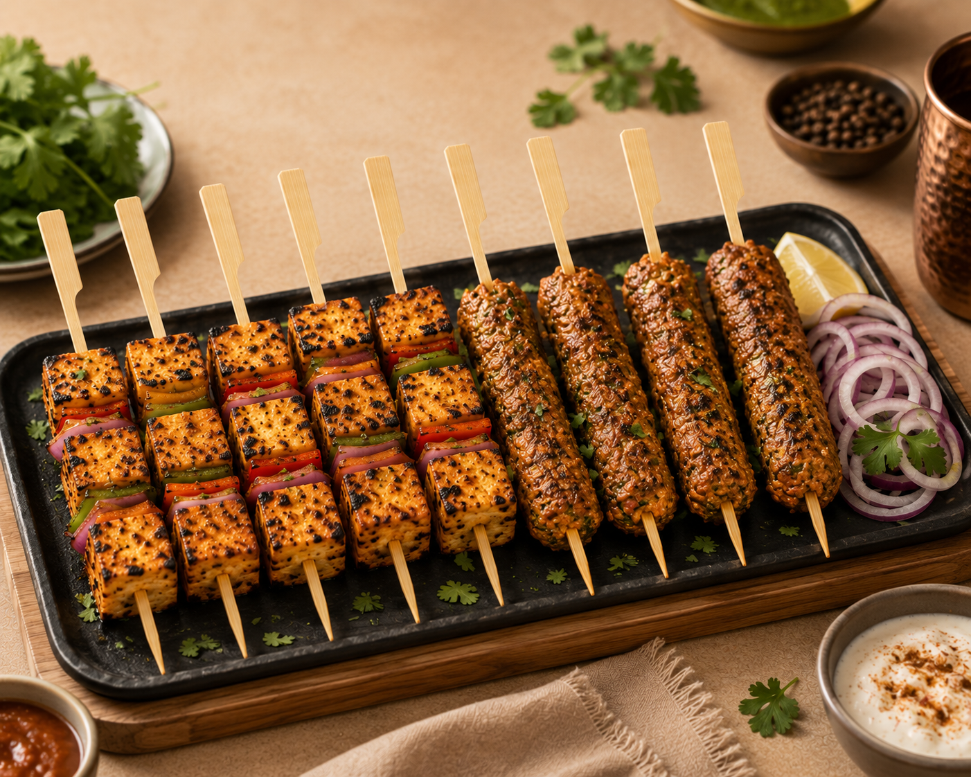NATURALLYOURS Bamboo Pistol Grip Skewers – 30 cm | 1 Pack (Contains 50 Pieces)